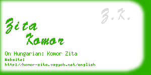 zita komor business card